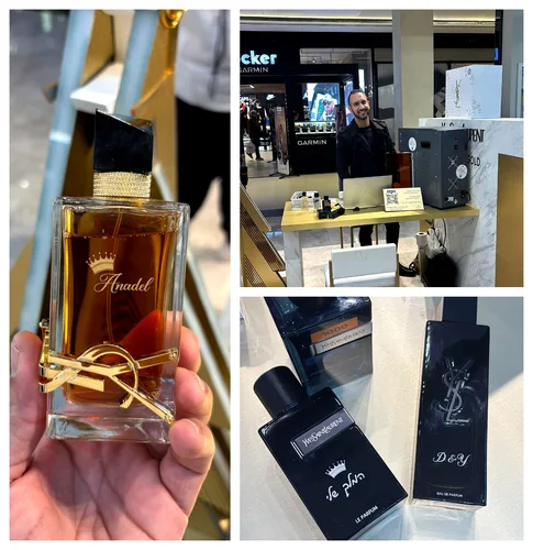 עמדת חריטה על בשמי איב סאן לורן