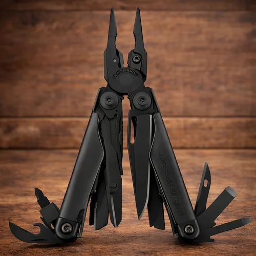 אולר רב תכליתי SURGE שחור לדרמן עם חריטה אישית