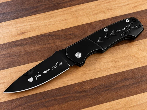 סכין אולר קטן ShadowBlade עם חריטה אישית